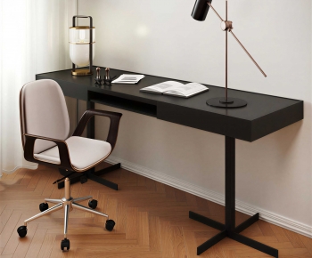 Modern Computer Desk And Chair-ID:359400038