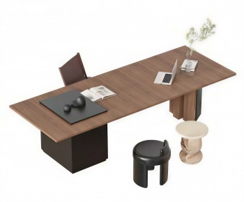 Modern Computer Desk And Chair-ID:720941073