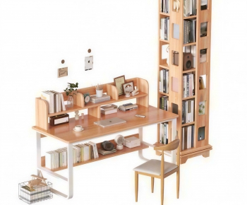 Modern Computer Desk And Chair-ID:221235045