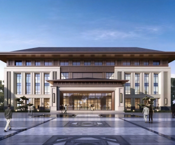 New Chinese Style Appearance Of Commercial Building-ID:694231992