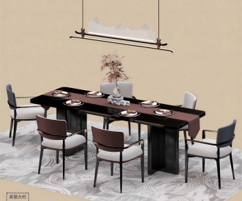 New Chinese Style Dining Table And Chairs-ID:371325025