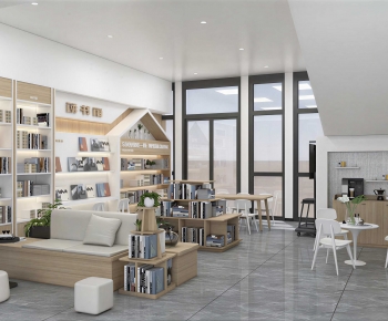 Modern Bookstore Book Bar-ID:864382031