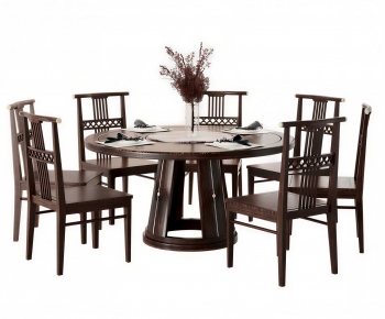 New Chinese Style Dining Table And Chairs-ID:267460113