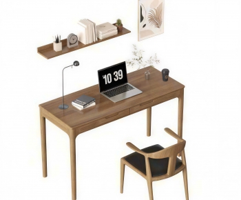 Modern Computer Desk And Chair-ID:258474118