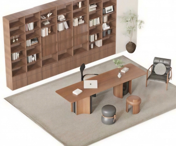 Modern Computer Desk And Chair-ID:717840252