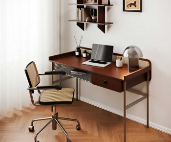 Modern Computer Desk And Chair-ID:758373024