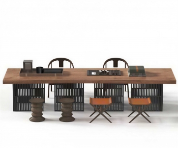 New Chinese Style Tea Tables And Chairs-ID:377921106