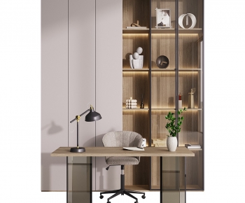 Modern Office Desk And Chair-ID:610051245