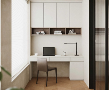 Modern Computer Desk And Chair-ID:360610967