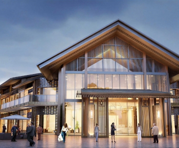 New Chinese Style Appearance Of Commercial Building-ID:610565901