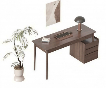 Modern Computer Desk And Chair-ID:447330959