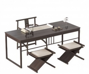 New Chinese Style Computer Desk And Chair-ID:488704926