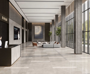 Modern Office Reception Desk-ID:974641082