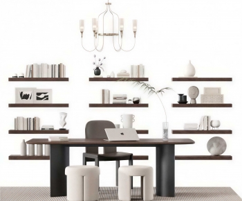 Modern Computer Desk And Chair-ID:345944888