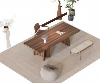 Modern Computer Desk And Chair-ID:584692007