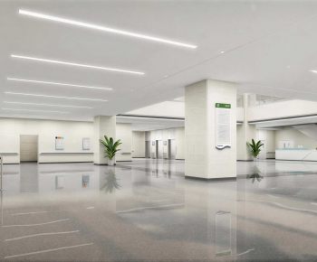 Modern Hospital Hall-ID:391817097