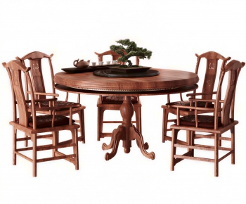 New Chinese Style Dining Table And Chairs-ID:642162087