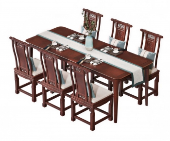 New Chinese Style Dining Table And Chairs-ID:804750926
