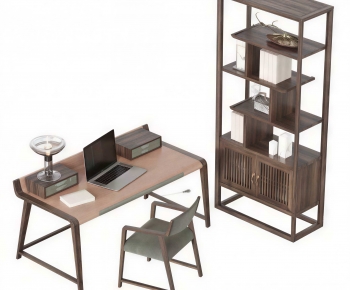 Modern Computer Desk And Chair-ID:100491054