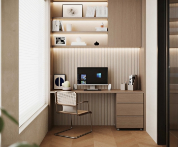 Modern Computer Desk And Chair-ID:775974999