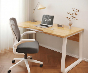 Modern Computer Desk And Chair-ID:445017107