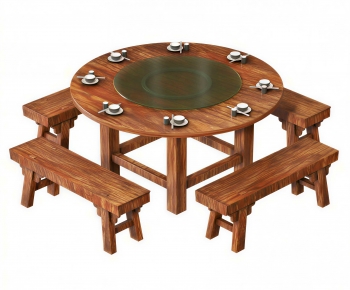 New Chinese Style Dining Table And Chairs-ID:125917918