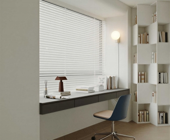 Modern Computer Desk And Chair-ID:374870376