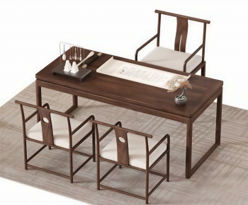 Chinese Style Computer Desk And Chair-ID:191173087