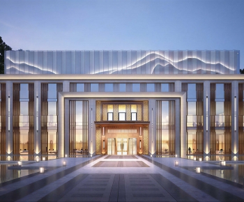 Modern Appearance Of Commercial Building-ID:327524905