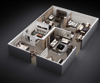 Modern A Bird's-eye View Of Home Decoration-ID:949900284