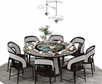 New Chinese Style Dining Table And Chairs-ID:299802063