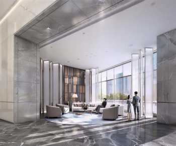 Modern Office Reception Desk-ID:489211086