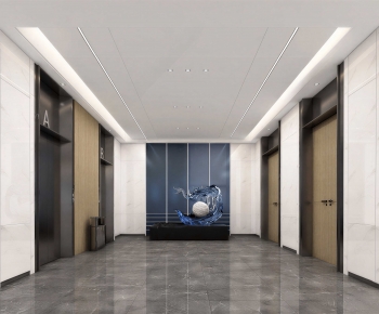 Modern Office Elevator Hall-ID:698430543