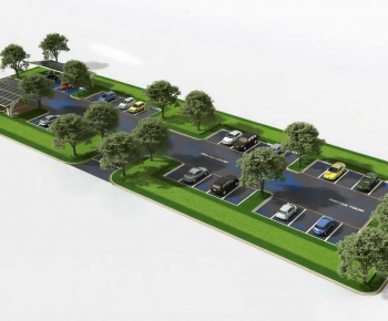 Modern Outdoor Parking Lot-ID:945883993