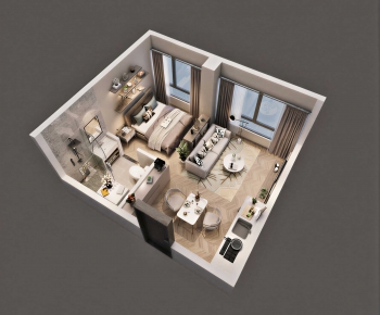 Modern A Bird's-eye View Of Home Decoration-ID:975759989