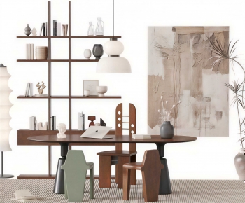 Modern Computer Desk And Chair-ID:589288956