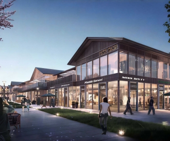 New Chinese Style Appearance Of Commercial Building-ID:504982951