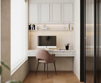 Modern Computer Desk And Chair-ID:228138925