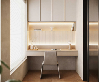 Modern Computer Desk And Chair-ID:499164107