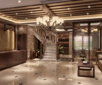 New Chinese Style Lobby Hall-ID:628417978