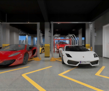 Modern Underground Parking Lot-ID:151582001