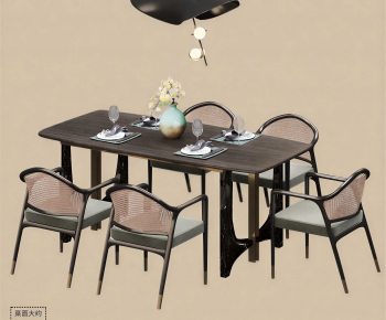 New Chinese Style Dining Table And Chairs-ID:627041101