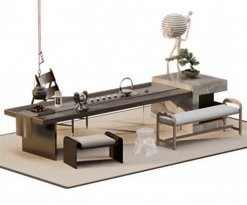 New Chinese Style Tea Tables And Chairs-ID:281404978