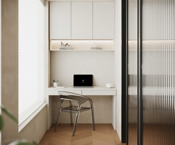 Modern Computer Desk And Chair-ID:121829035