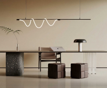 Modern Computer Desk And Chair-ID:846590047