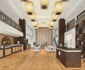 New Chinese Style Office Reception Desk-ID:303770071