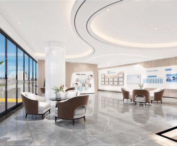 Modern Office Reception Desk-ID:487723111