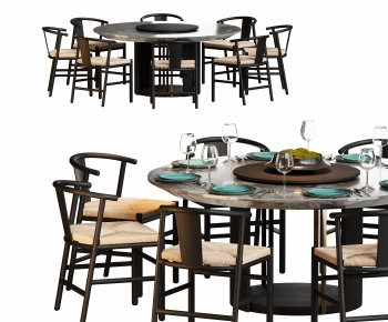 New Chinese Style Dining Table And Chairs-ID:662916905
