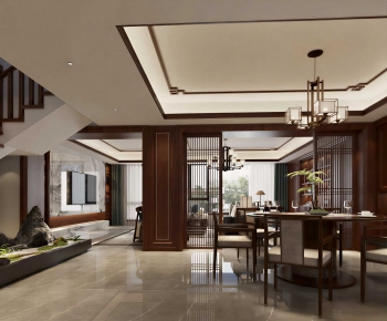 New Chinese Style Dining Room-ID:311142925