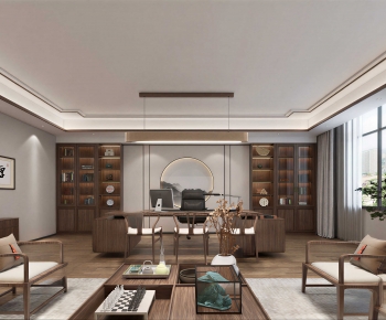 New Chinese Style Manager's Office-ID:132945068